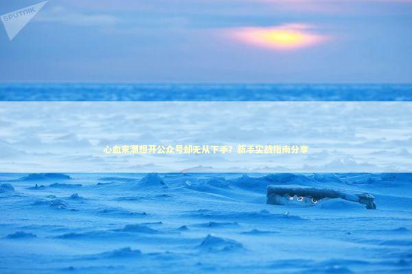 心血来潮想开公众号却无从下手？新手实战指南分享